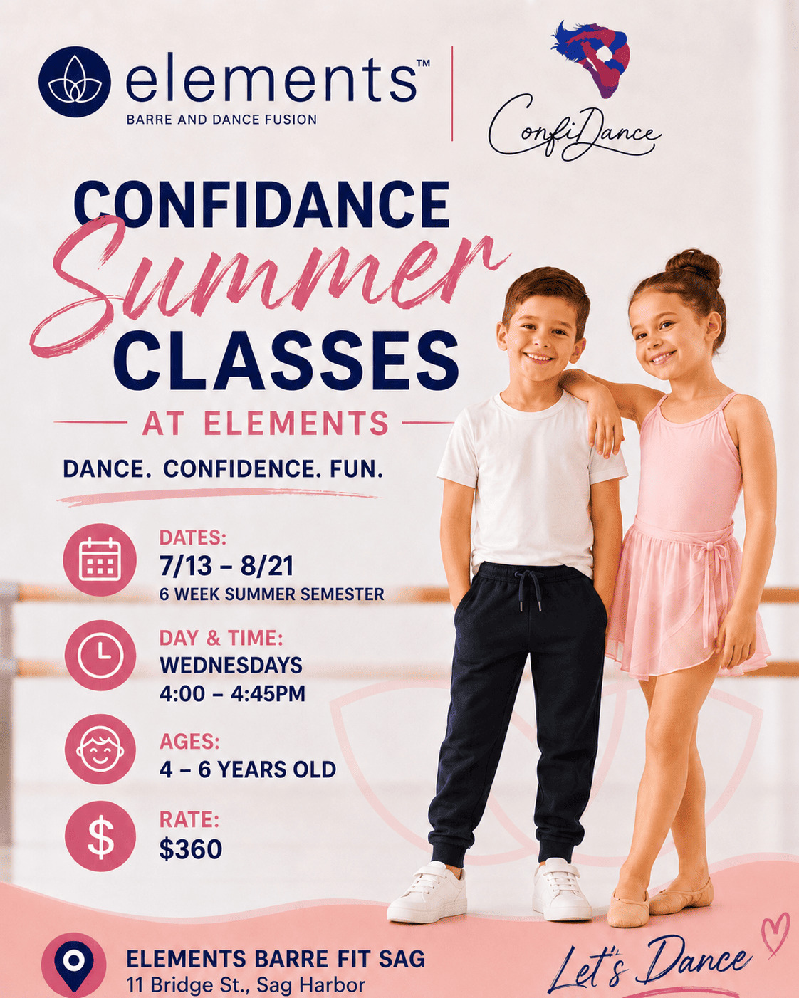 Confidence Summer Classes at Elements